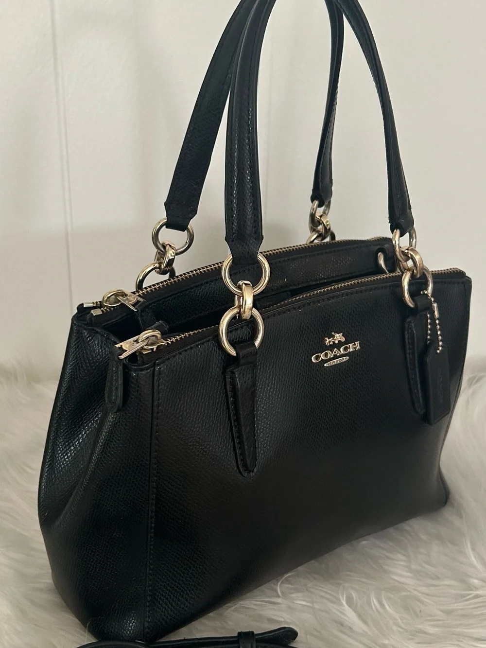 Coach Christie Black Leather satchel Crossbody